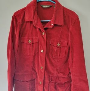 Eddie Bauer Bright Red Corduroy Jacket
